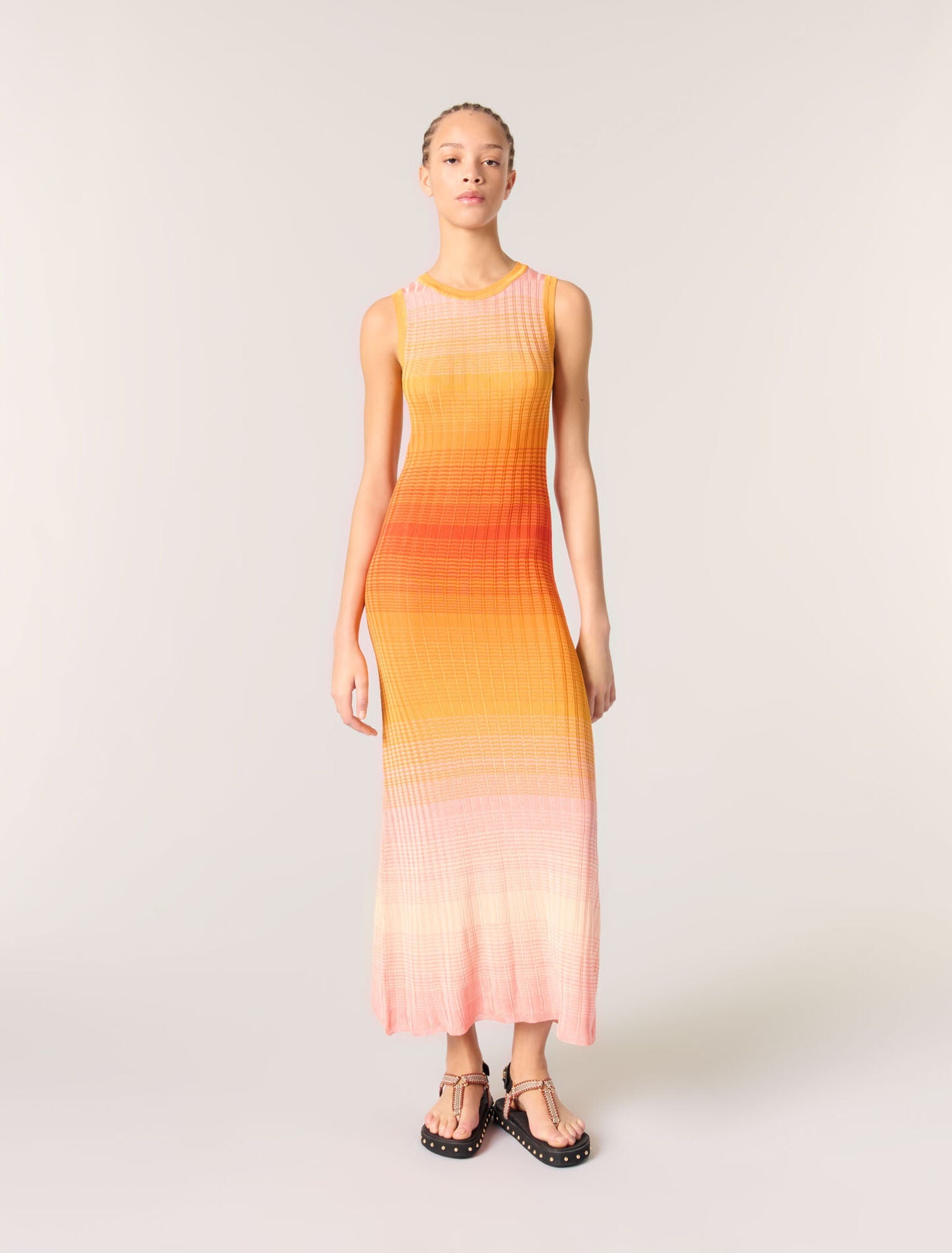 Pea Bee & Jae Outline Knit Ladies Maxi Length Dress - Black main image 0