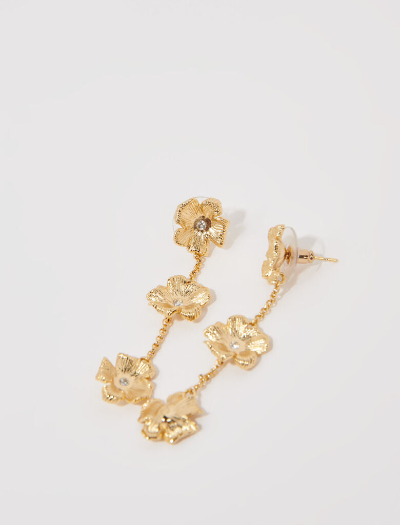 Gold  -flower earrings