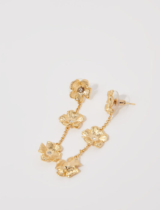 Gold  -flower earrings
