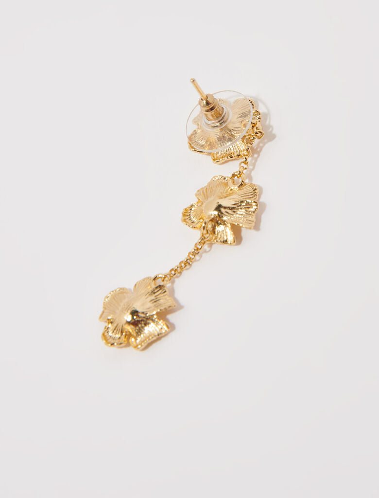 Gold  -flower earrings