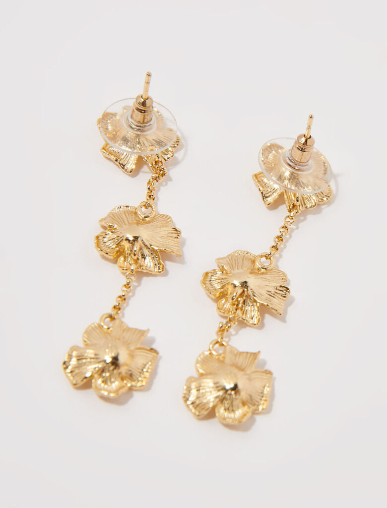 Gold  -flower earrings