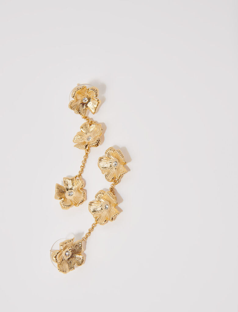 Gold  -flower earrings
