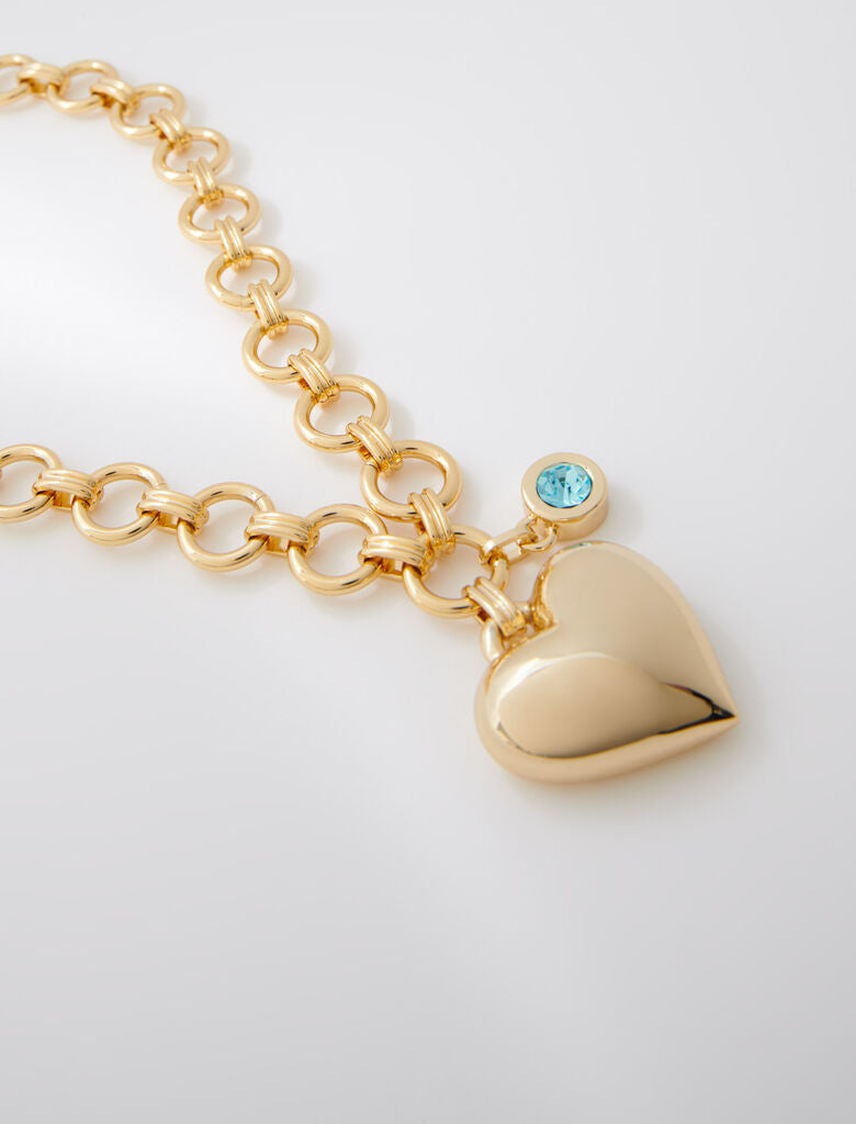 Gold-Gold Heart Necklace