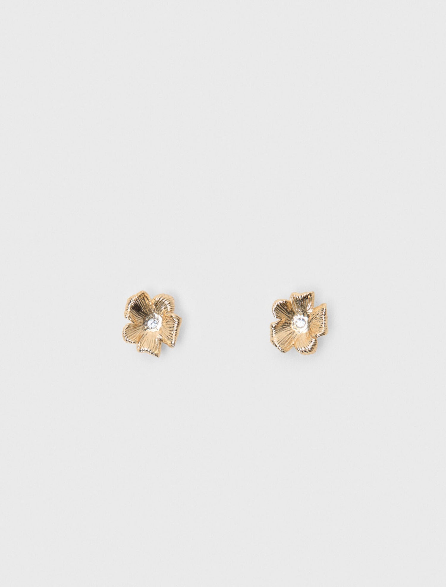Flower Stud Earrings Gold