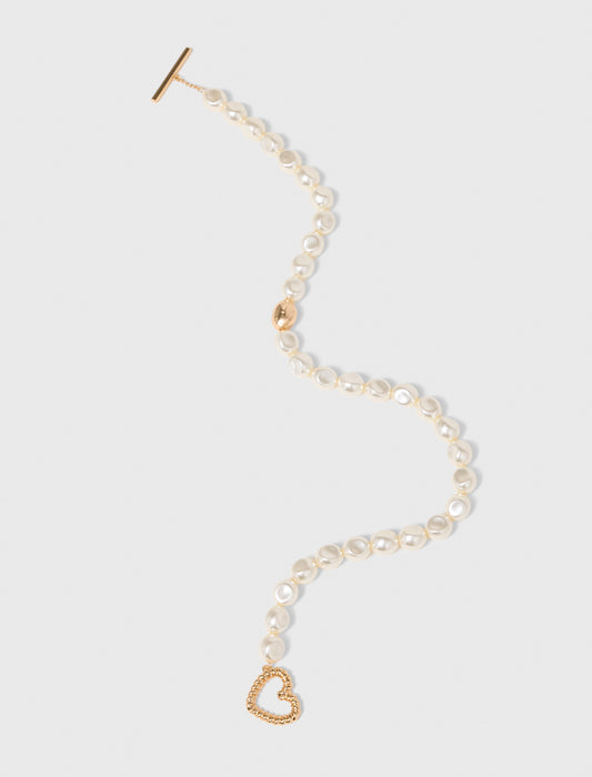 Pearl choker necklace Gold
