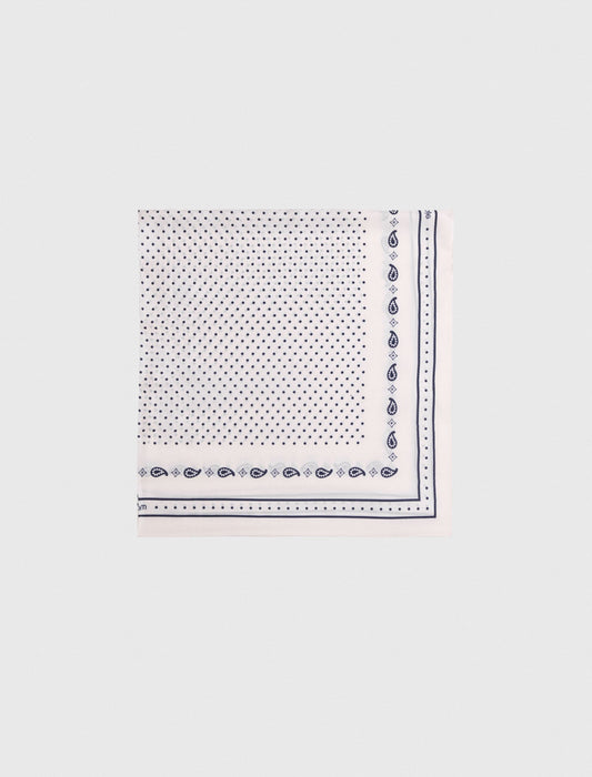 وشاح حريري مطبوع 90 × 90 لون بيج