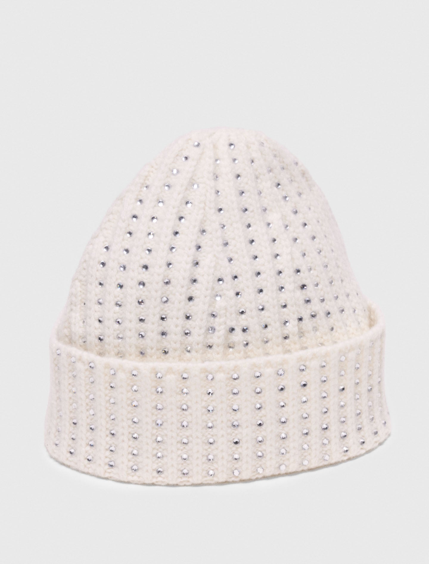 Wool And Rhinestone Hat ECRU