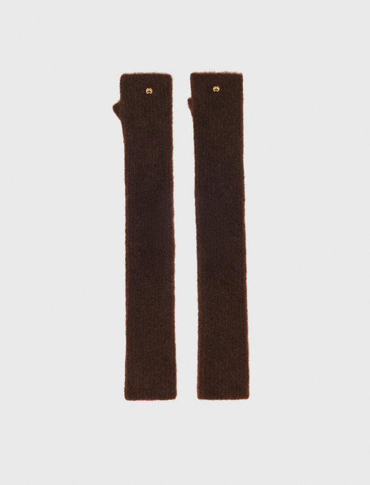 Yak blend mittens Dark Brown