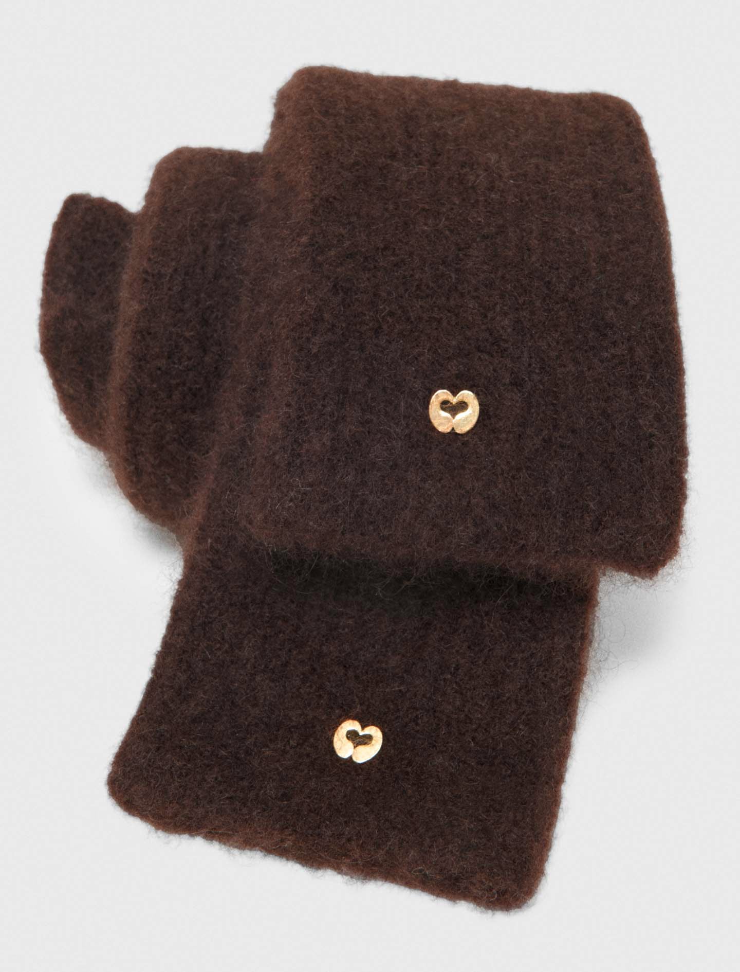 Yak blend mittens Dark Brown