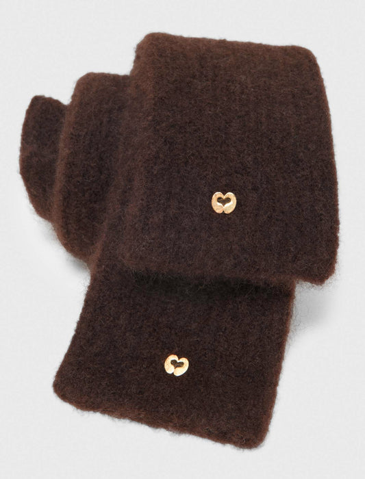 Yak blend mittens Dark Brown