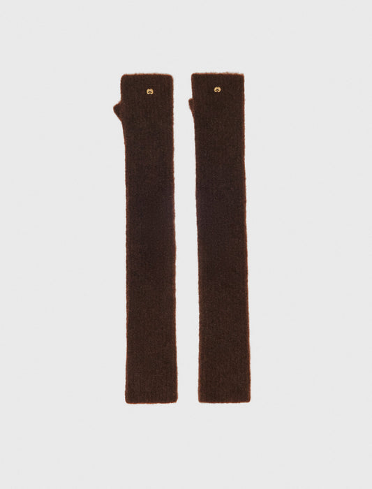 Yak blend mittens Dark Brown