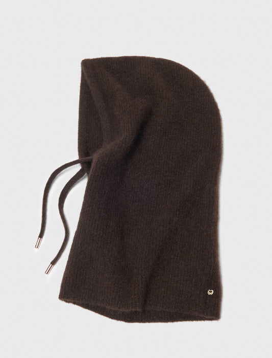 Yak wool balaclava Dark Brown