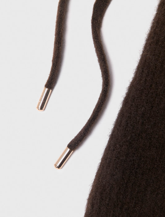 Yak wool balaclava Dark Brown
