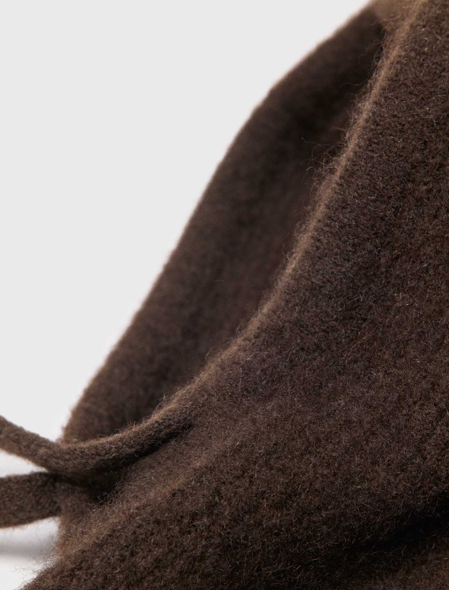 Yak wool balaclava Dark Brown