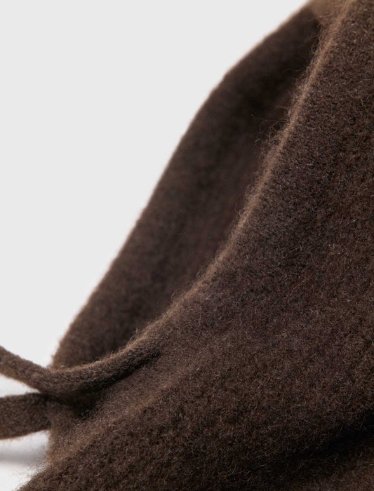 Yak wool balaclava Dark Brown