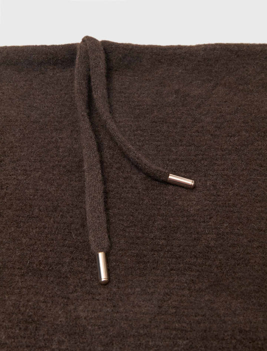 Yak wool balaclava Dark Brown