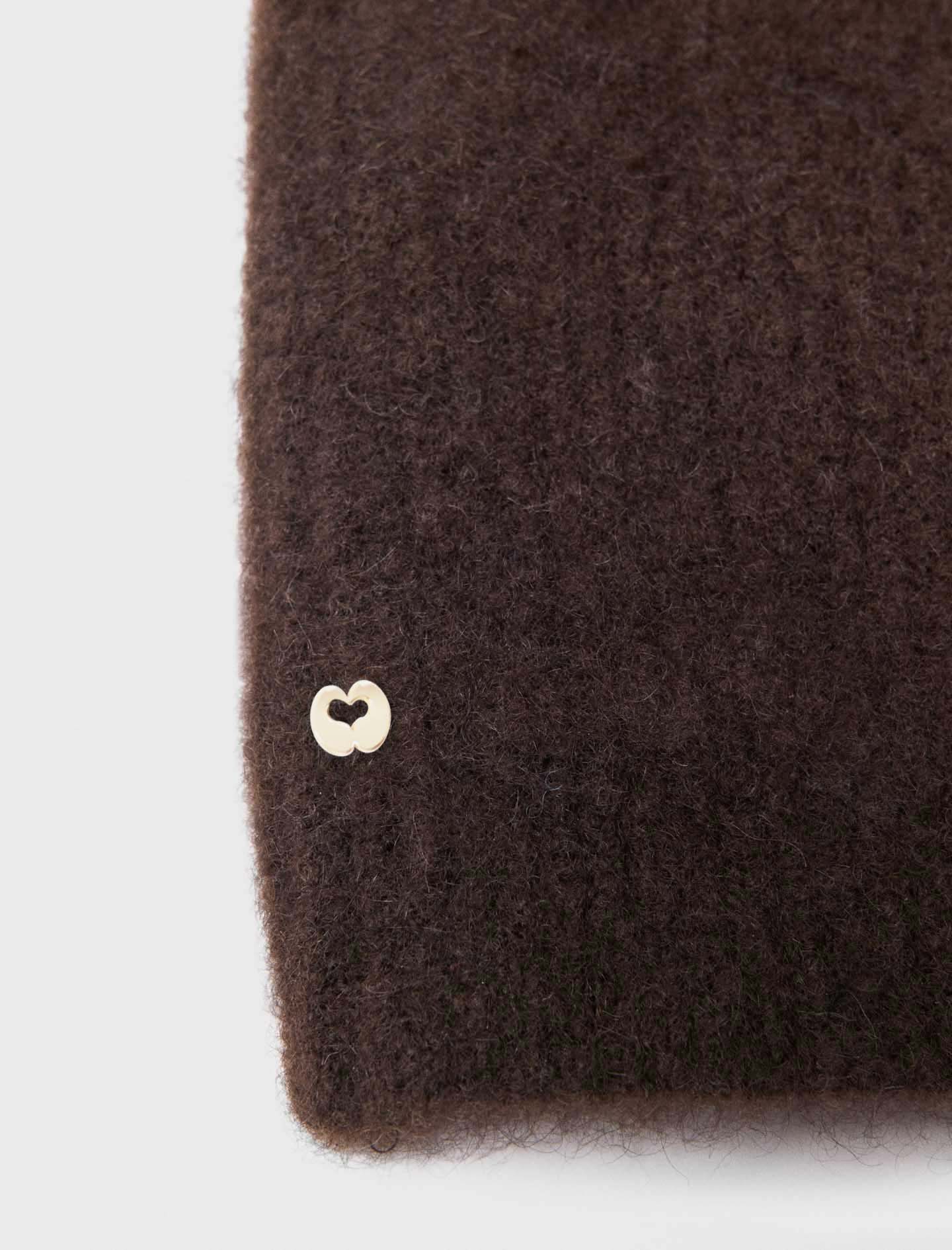 Yak wool balaclava Dark Brown