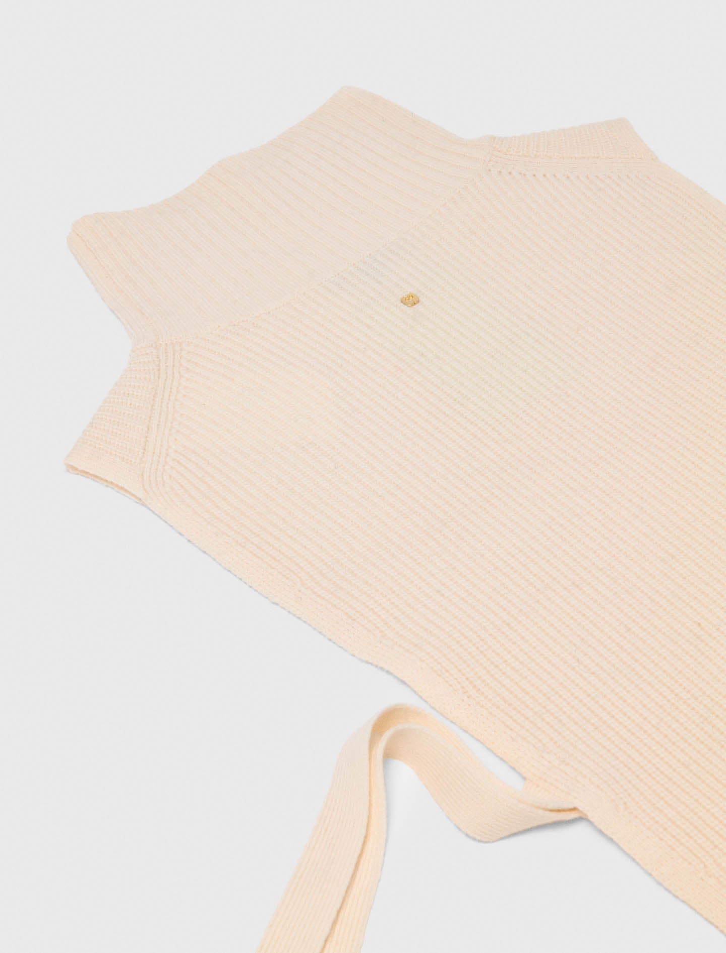 Long knit collar Ecru