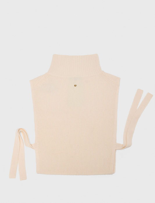 Long knit collar Ecru