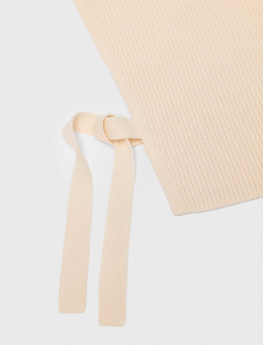 Long knit collar Ecru