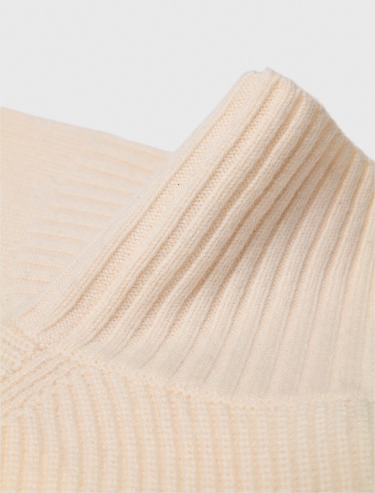Long knit collar Ecru