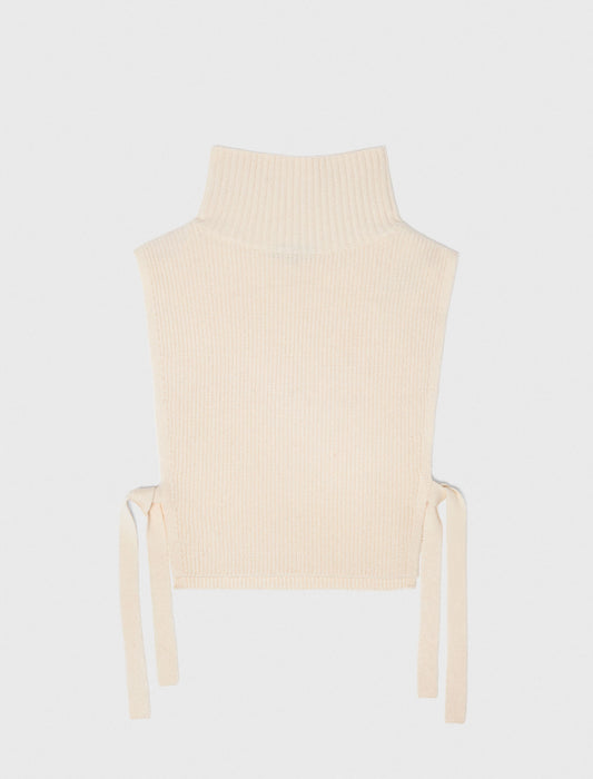 Long knit collar Ecru