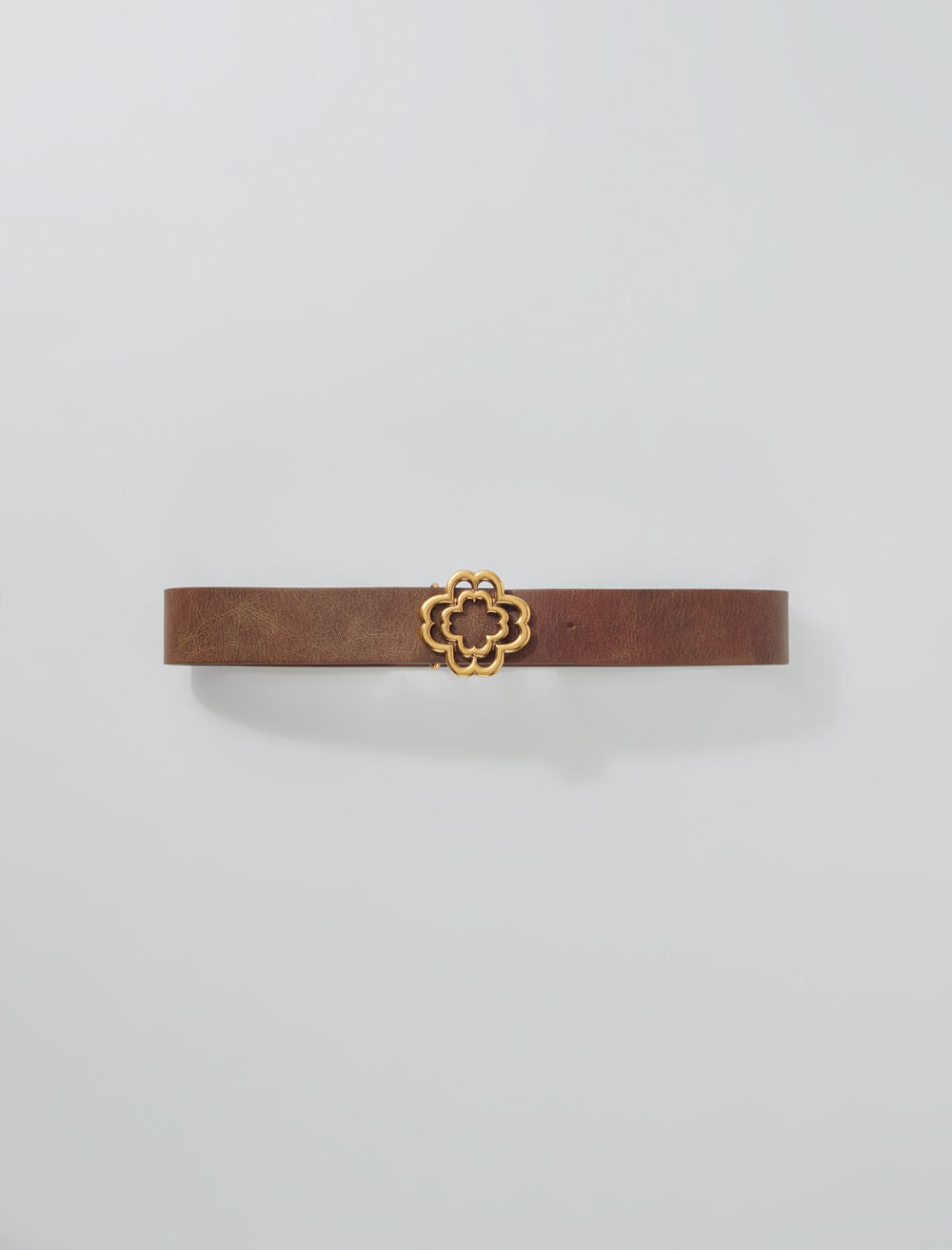 Old Brown-featured-Distressed leather Clover belt