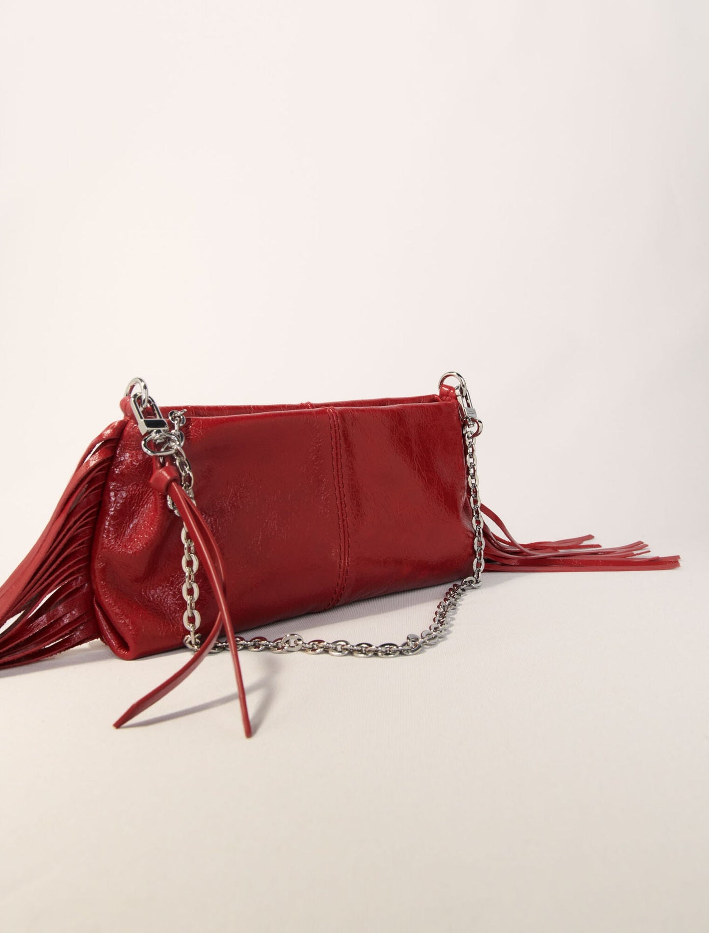 Red-Miss M Pouch patent leather clutch