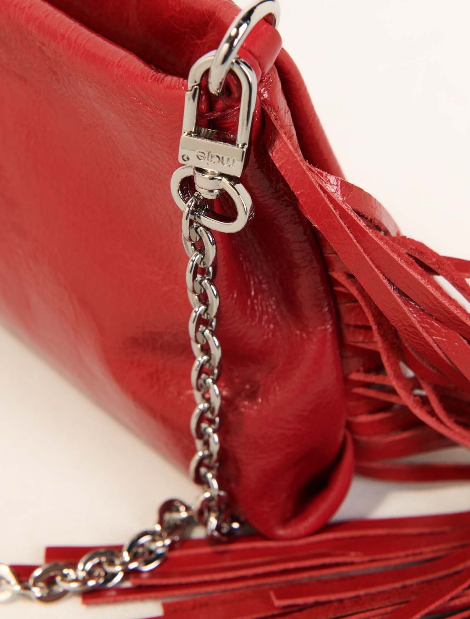 Red-Miss M Pouch patent leather clutch