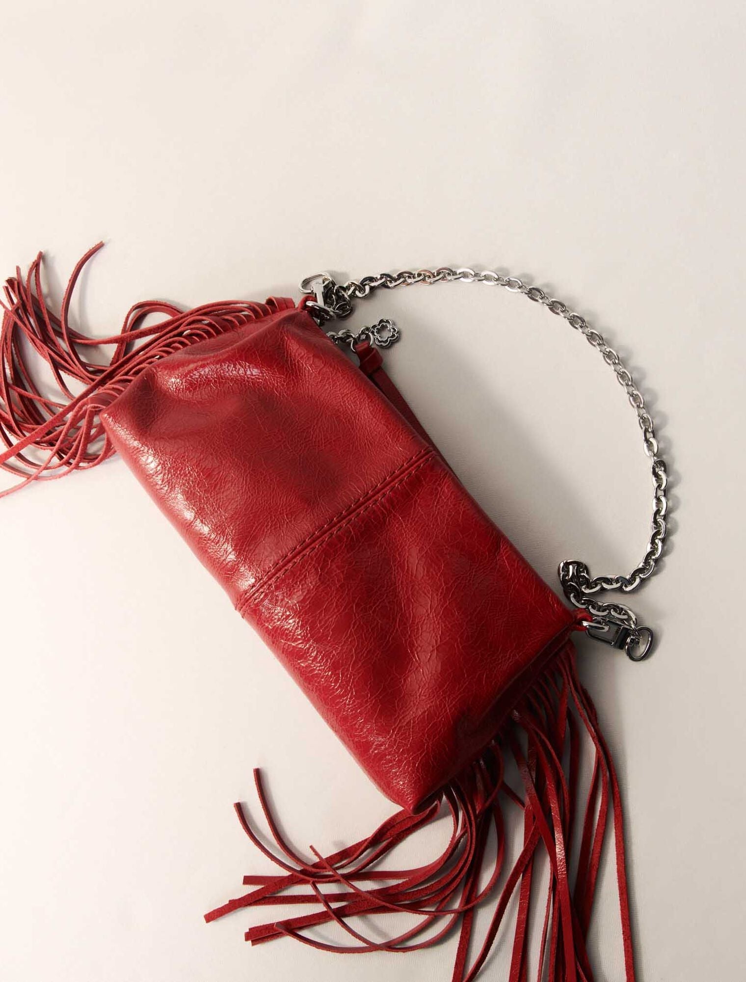 Red-Miss M Pouch patent leather clutch