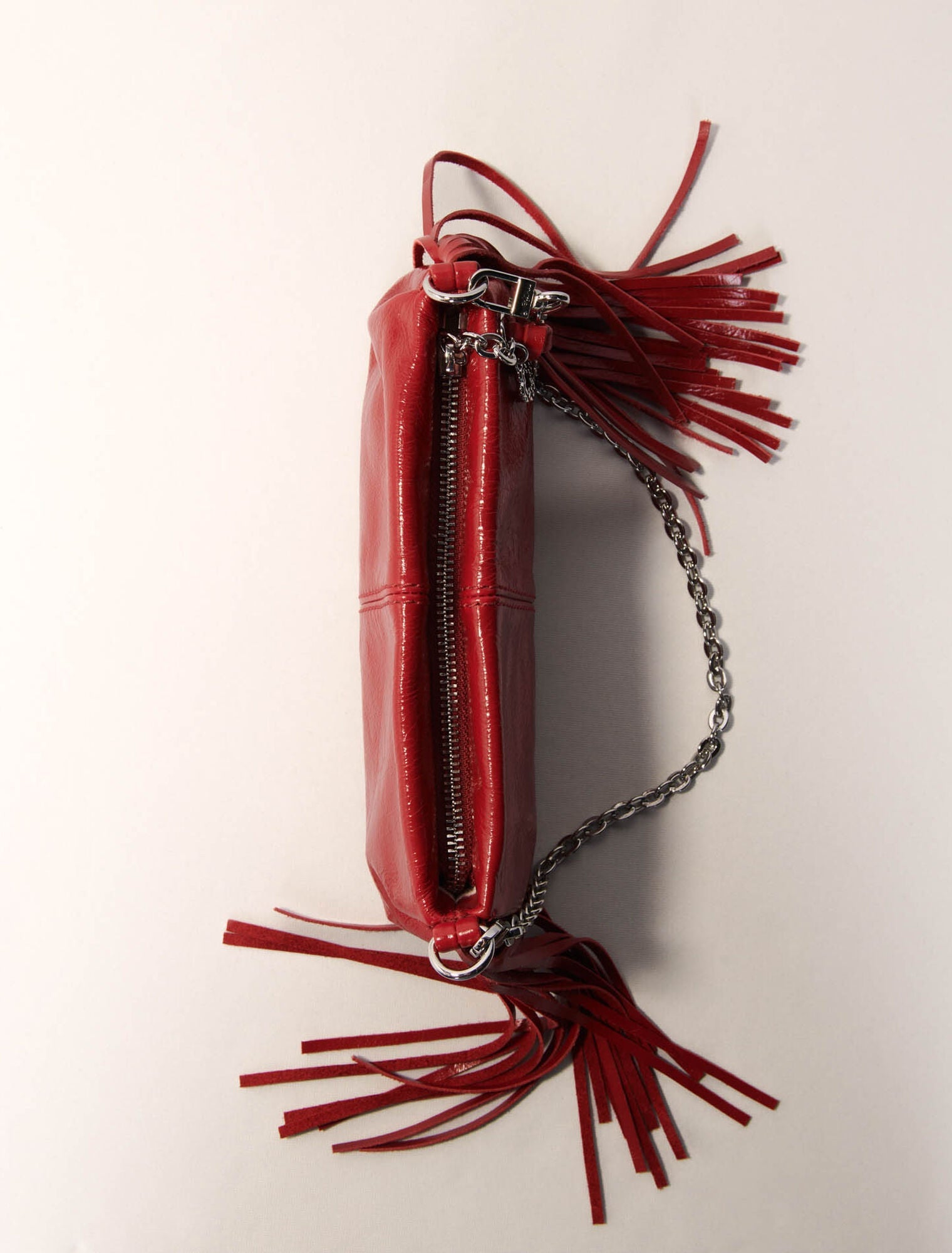 Red-Miss M Pouch patent leather clutch