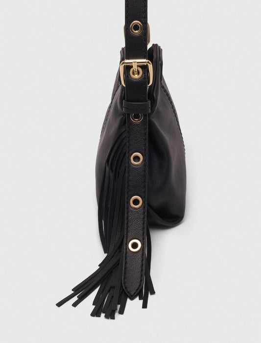 Miss M micro leather bag Black