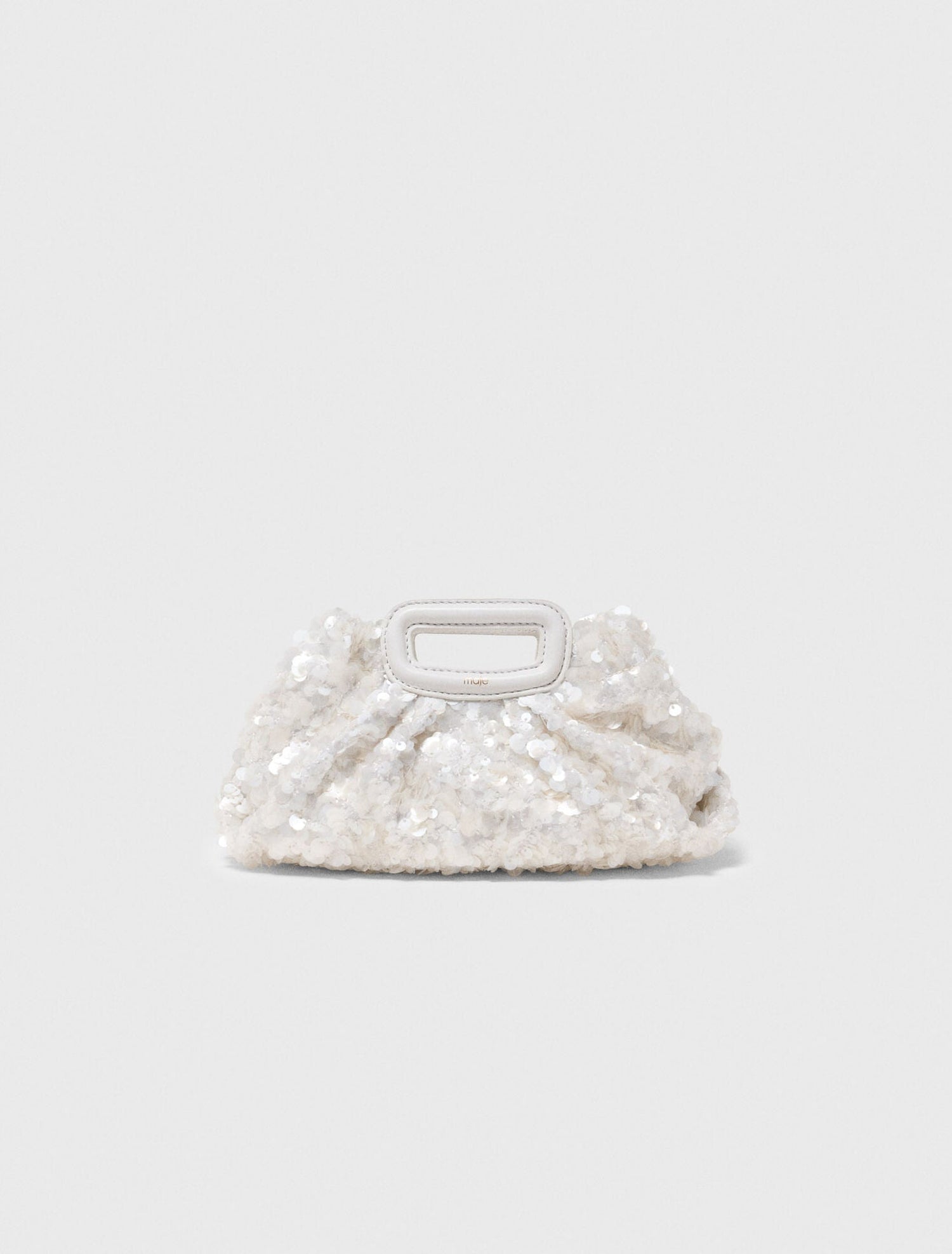 Sequins Milpli Mini Clutch White