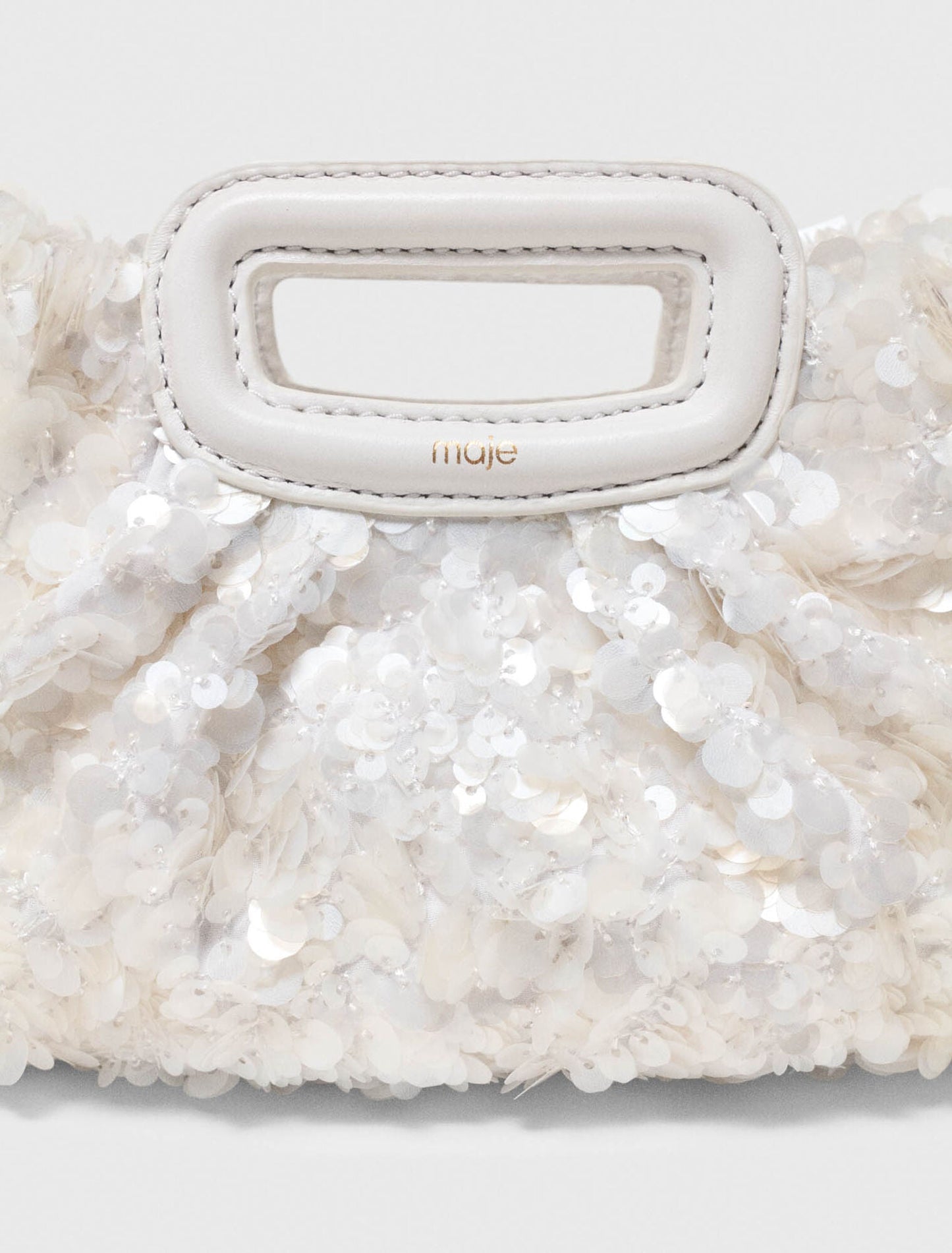 Sequins Milpli Mini Clutch White