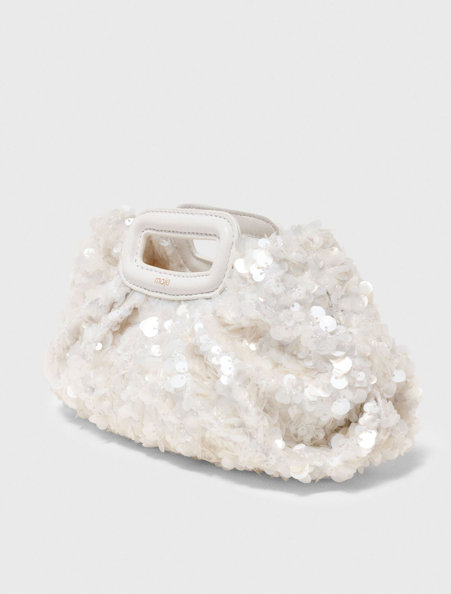 Sequins Milpli Mini Clutch White