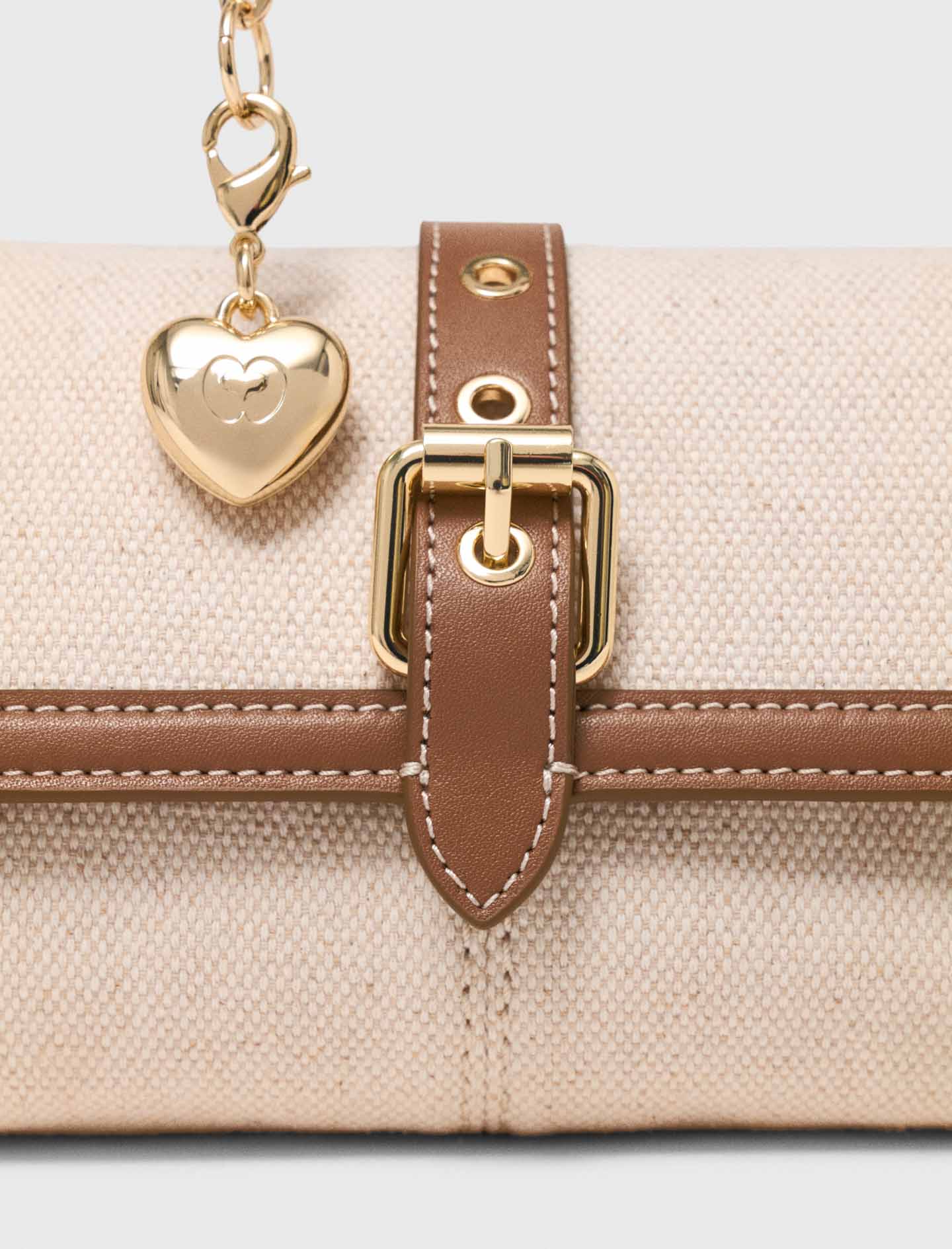 Miss M walk canvas & leather mix Moka/White