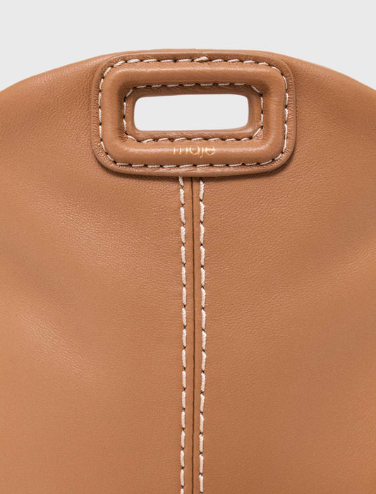 Miss M micro stitched leather bag Moka