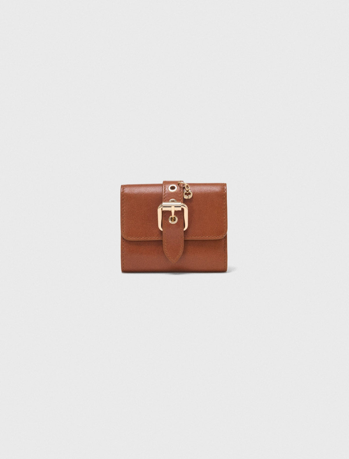 Miss M smooth leather wallet Tobacco