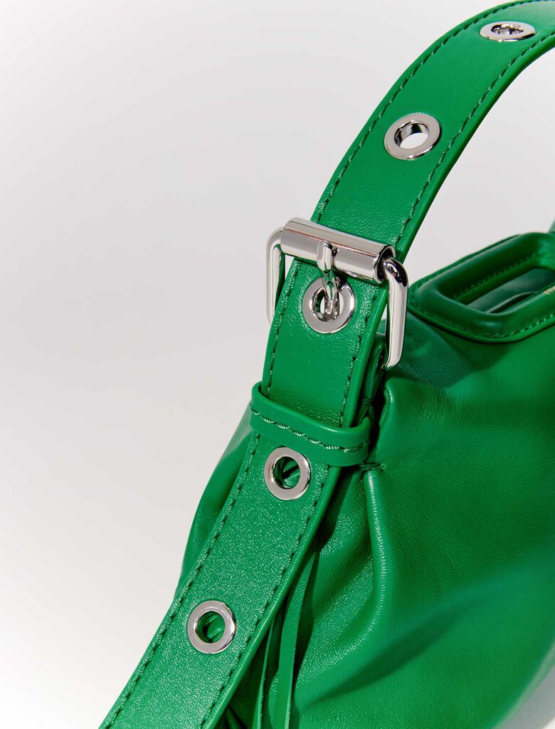 Green SMOOTH LEATHER MINI MISS M BAG