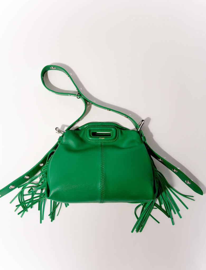 Green SMOOTH LEATHER MINI MISS M BAG