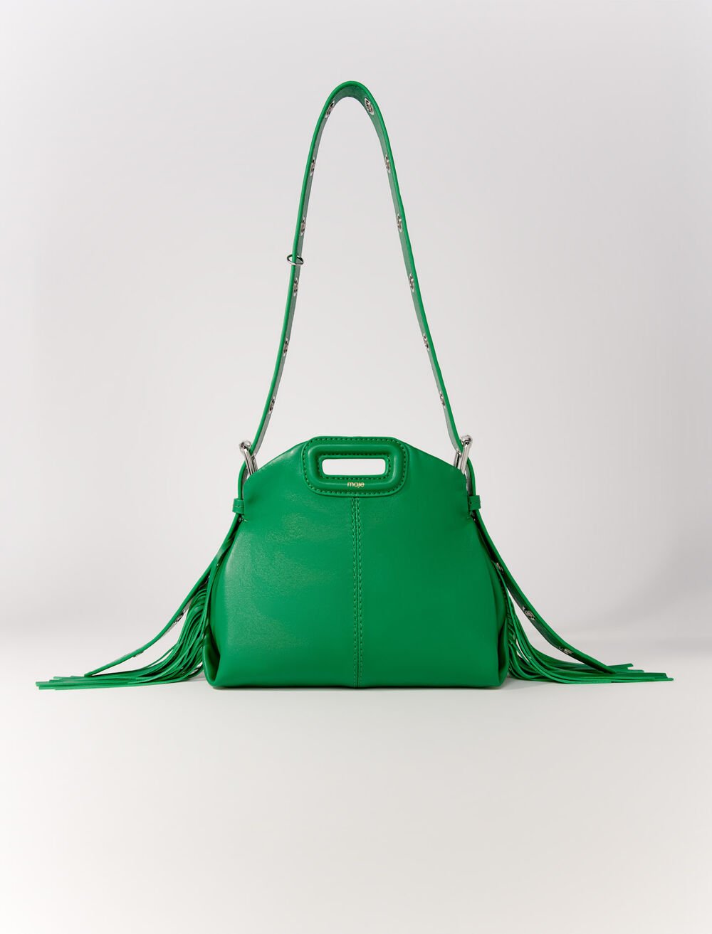 Green  featured SMOOTH LEATHER MINI MISS M BAG