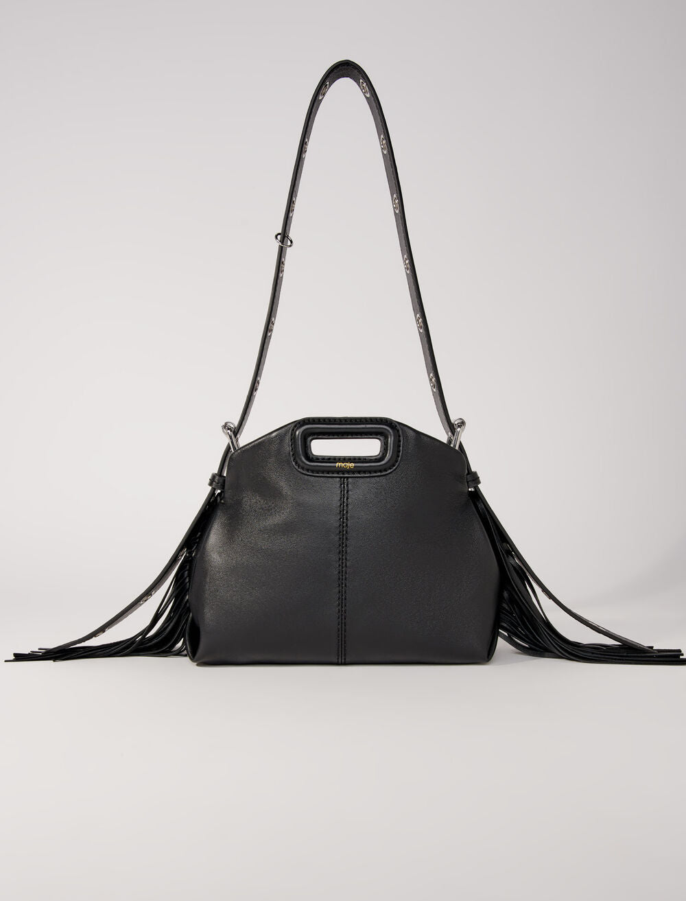 Black featured SMOOTH LEATHER MINI MISS M BAG