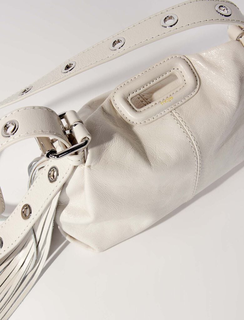 M off-white leather crossbody bag