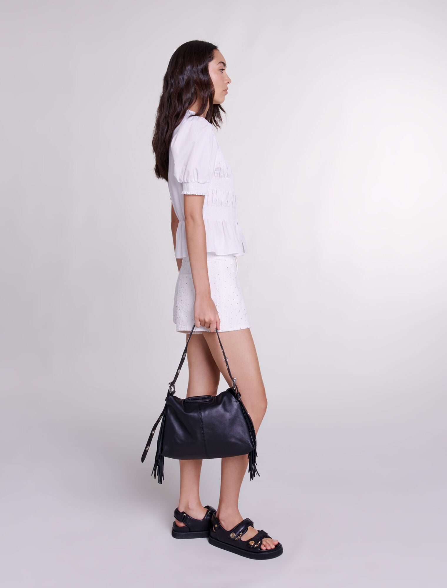 Black  -Smooth leather Miss M bag