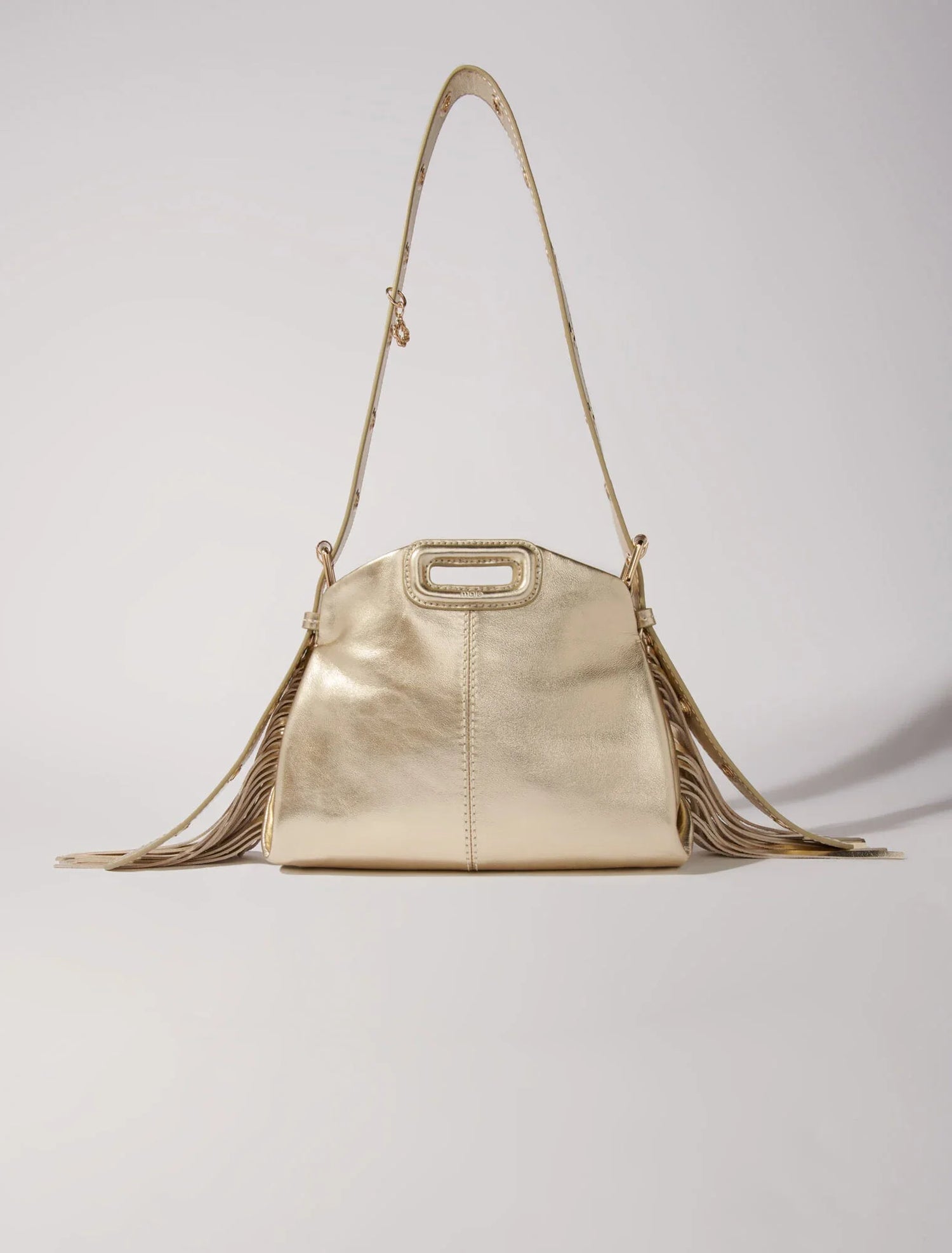 Gold featured-Metallic leather Miss M Mini bag
