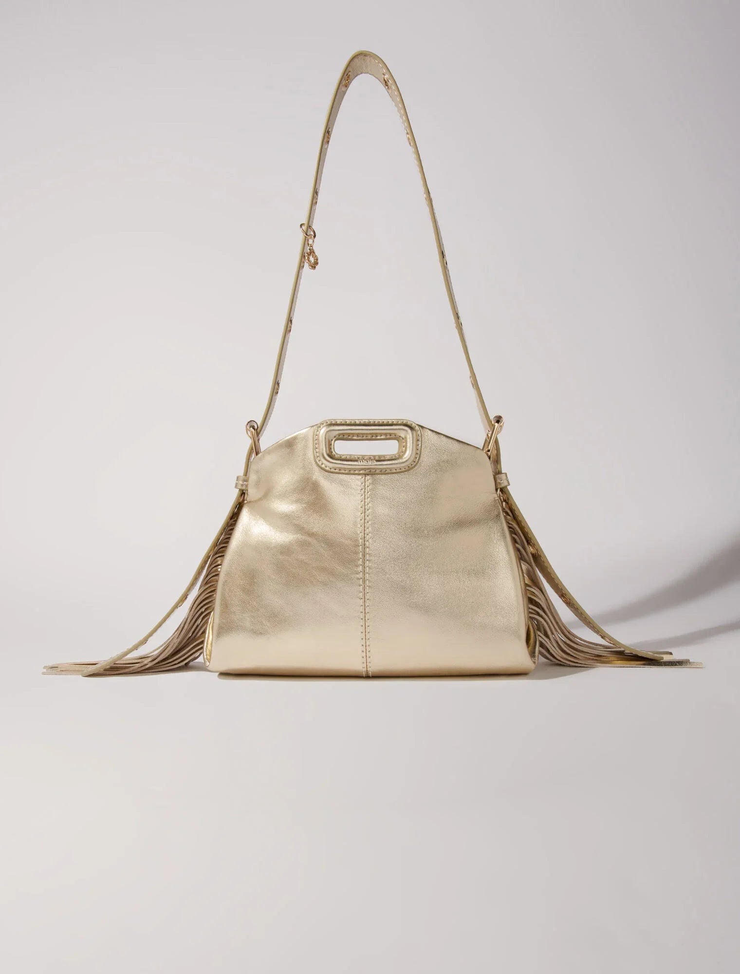 Gold featured-Metallic leather Miss M Mini bag