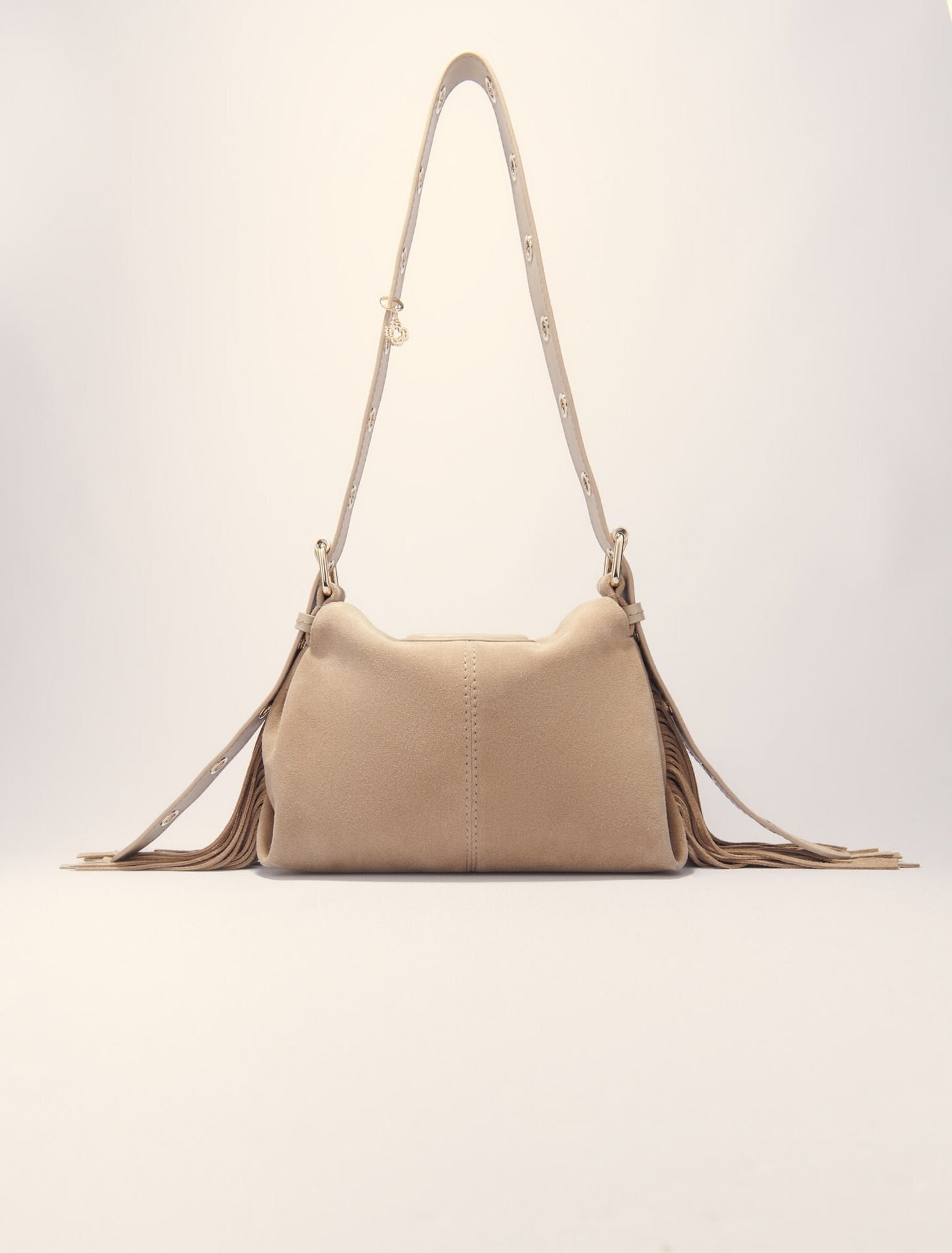 Camel-Miss M mini suede bag