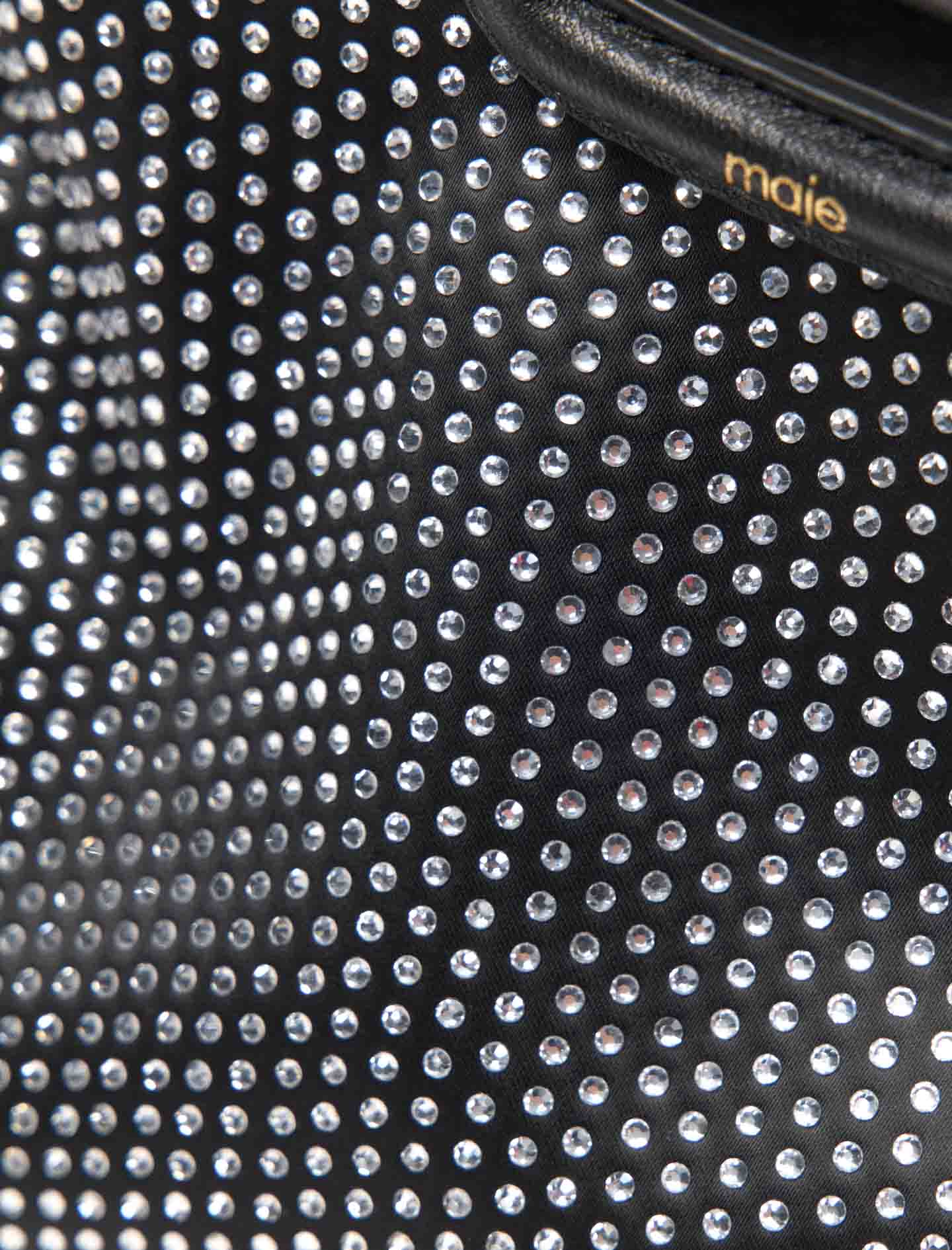 Rhinestone Miss M mini bag Black