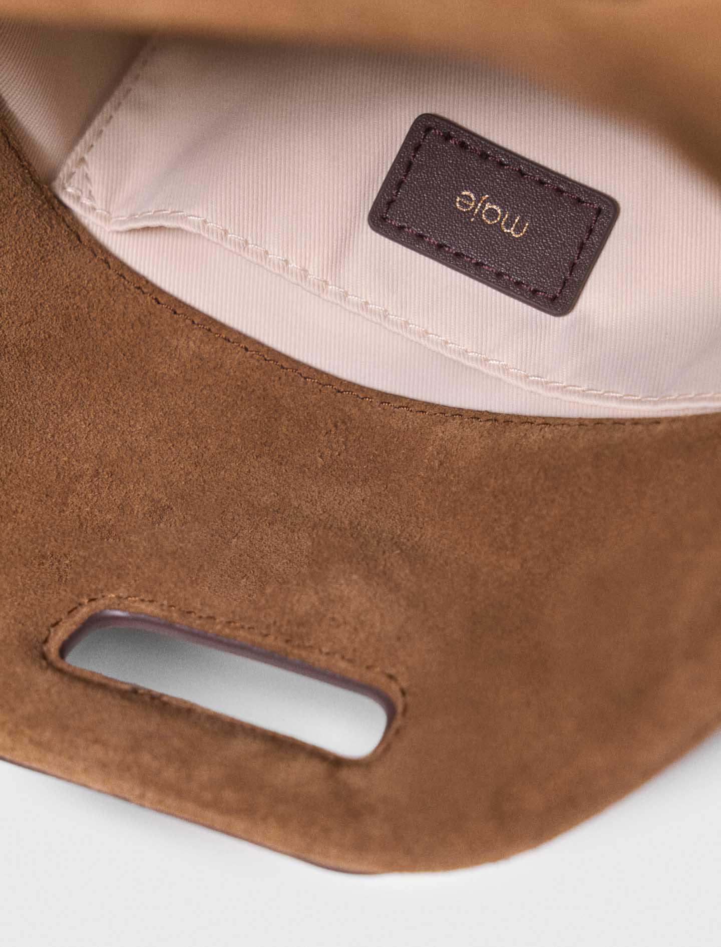 Leather And Suede Miss M Mini Bag Camel/Brown