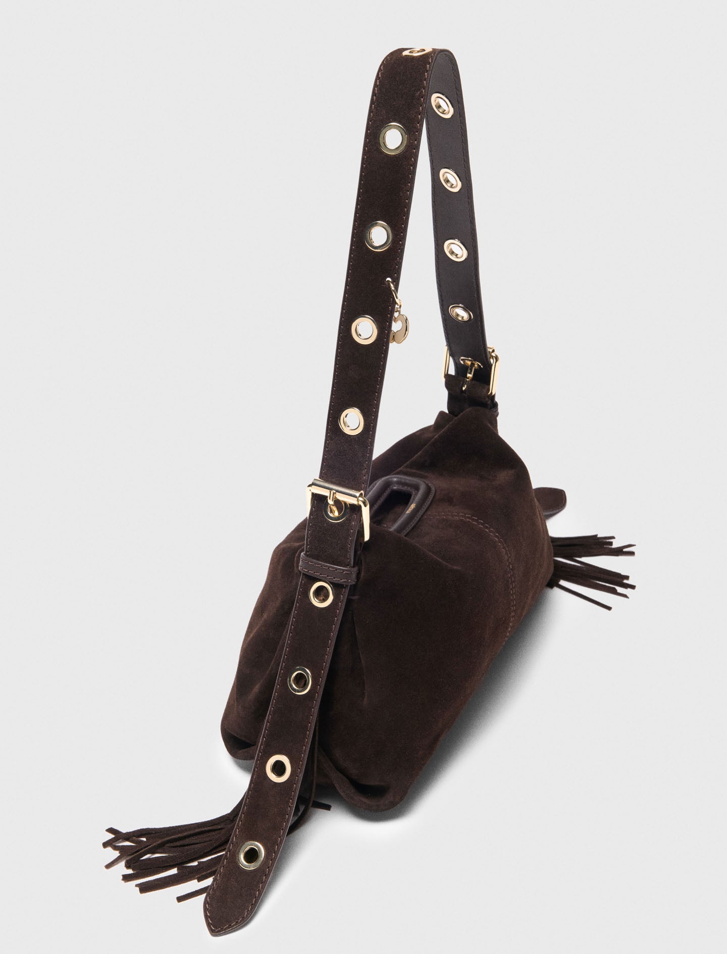 Suede Miss M bag Dark Brown